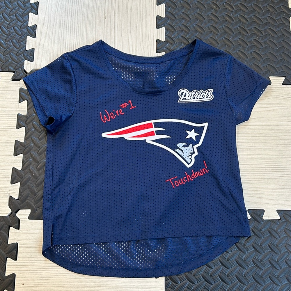 NFL New England Patriots girls mesh logo jersey
